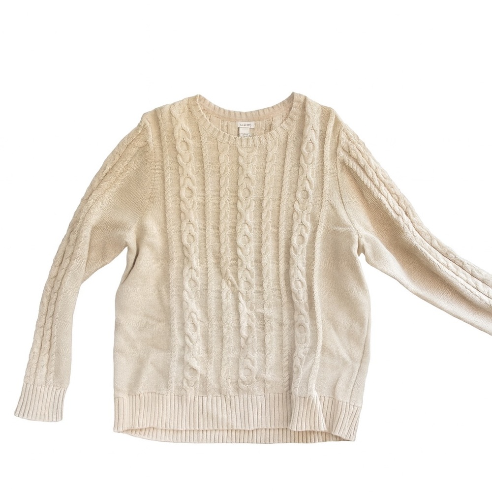 L.L. Bean Women's Cable Knit Crewneck Sweater - Cream